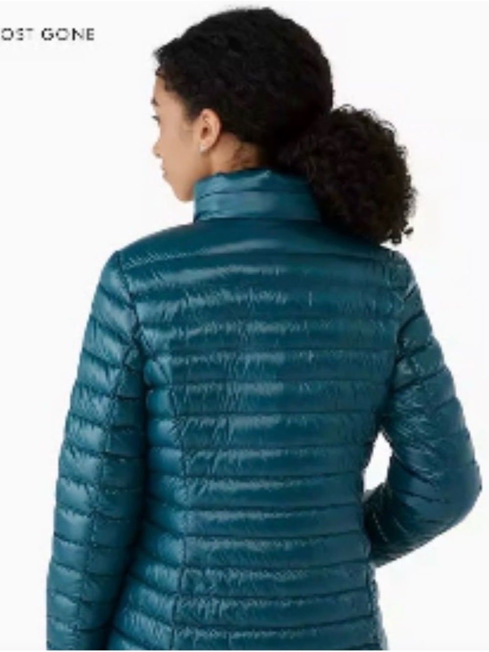 kate spade Teal Lightweight Quilted Packable hooded Puffer coat (XL) - Picture 3 of 16